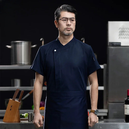 Short-sleeved Men and Women Chef Uniform - ChefLooks