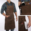 Super Thick Waxed Coating Waterproof Canvas Apron For Man - ChefLooks