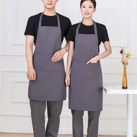 Adjustable Unisex Bib Apron with Pockets - ChefLooks