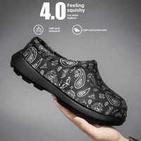 Paisley Slip On Men Chef Shoes for Kitchen