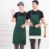 Adjustable Unisex Bib Apron with Pockets - ChefLooks