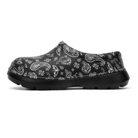 Paisley Slip On Men Chef Shoes for Kitchen